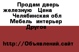 Продам дверь железную › Цена ­ 1 000 - Челябинская обл. Мебель, интерьер » Другое   